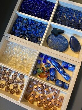 Bead Lot Natural Stone Beads Glass Beads & Metal Beads